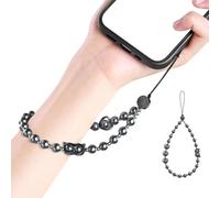 YUNGLOO Multipurpose Beaded Phone Strap Adjustable Wrist Lanyard Featuring Strong Rope & Pearls Detailing For Smartphone Use Multiple Functional Phone Wristlet