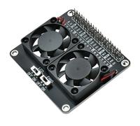 YUNGLOO Thermals Management Expansion Board Double Cooling Fan Builts In LED Lights For Raspberry 5 Stable Operations Double Fan Heat Dissipation