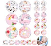Yungyan 24 Pieces G Tube Covers Reusable Feeding Button Pads Soft G J Tube Button Covers Washable Nursing Breast Pads for Kid Baby Breastfeeding Care Supplies(Floral)