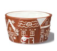 Yungyan 7.25 Inch Ceramic Gingerbread Man Candy Bowl Hand Painted Christmas Holiday Treat Bowl Dish Decorative Serving Bowls for Cookies Nuts Holiday Kitchen Decoration, Microwave & Dishwasher Safe