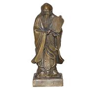 YUNHAO China Folk Bronze Taoism Lao-tzu Philosopher Laozi Statue