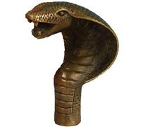 Yunhao8 Bronze Cobra Statue Crutches Head Antiques