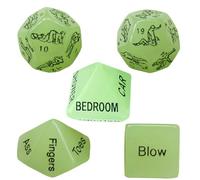 YUNHAOBAO Glowing Sex Dice Games 5PCS Naughty Dirty Dice for Sex Gaming Fun Dices with Sex Positions Kinky Games for Couple Lovers Foreplay Bedroom Role Playing Dice
