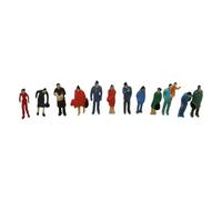 Yunhgft 12Pcs Mini People Figurines 1:87 for Model Building Kits Architecture Model