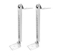 Yunhgft 2 Pieces Lift Hinge Lifting Rod Hinge Mechanism Table Hub Hardware Device Massage Bed Cover Drafting Table with Wear-Resistant Iron and Ten Position, White Zinc