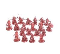Yunhgft 20-Piece Figurines, Ancient Models, Plastic Play Set Suitable for Sand Tabletop Games And Dioramas, Red