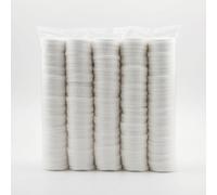 Yunhgft 200 PCS Round & Square Makeup Sponge, Foam Powder Puff for Foundation Application, Wet and Dry Makeup Sponges, White, Small Round 200 pcs/pack, White