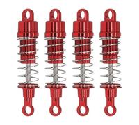 Yunhgft 4 Pieces Model Car Shock Absorber RC Car Damper Kit Aluminum Alloy Pull Rod Remotes Control Suitable for RC Car Upgrading DIY Craft Project, Red