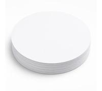 Yunhgft 50 Sheets Round Drawing Paper, 250 White Pre-Cut Paper Circles for Artists, Crafters & Students, 19cm Diameter White Cardboard, 50 Sheets (250g)
