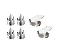 Yunhgft 6 Pieces Finger Playing Accessorie Guitar Pick Stainless Steel Thumb Metal String Plucker Ergonomic Design Set Suitable for Practice, 4PCS Hollow Index Finger Picks + 2PCS Hollow Thumb Picks