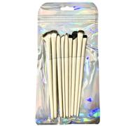 Yunhgft 9 PCS Makeup Brush Set, Eye Makeup Brushes with Synthetic Fiber s, Handles, for Eyeshadow Eyeliner Undereye Application, Cloud Porcelain 9-piece set with pearlescent bag