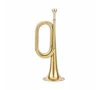Yunhgft Brass Bugle Trumpet Instrument Notification Resonant Polished Finish Stable Tight Suitable for Beginners Students Ceremonies School Bands Home Practice, Large, Easy-blow Mp
