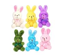 Yunhgft Bunny Toys Basket Stuffers Dolls Easter Egg Fillers Stuffed Animals Rabbits for Boys Girls Adults, 6Pcs