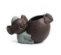 Yunhgft Ceramic Pot, Self Watering Handmade Cute Pig Planter for Office Desk Decor, for Home Decor