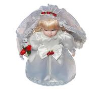Yunhgft Ceramic Wedding Figure Doll 15.75" As Home Decoration Piece, White