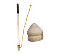 Yunhgft Customizable Wooden Tops with Stem for Skill Development, 8 inch with 40cm Rod