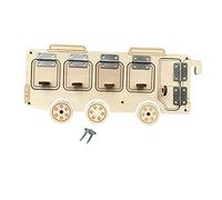 Yunhgft DIY Wooden Writing Board, Accessories, Material, Basic Skills, Early Educational Teaching Aids, Activity Board for Kids, Bus