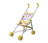 Yunhgft Doll's Pram Toy, Doll's, Role-playing Accessory, Soft Toy, Foldable, Stable for Role-playing Games, for Gifts, Birthdays, Festivals, Yellow