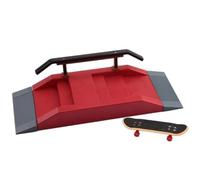 Yunhgft Fingerboard Finger Skateboard Ramp Course With Board Wheels Screwdrivers And Obstacles Textured For Training And Tricks suitable for desk play social play, F