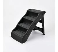 Yunhgft Foldable Pet Dogs to Get on Bed, Portable Dog Steps for High Beds & Car, Non-Slip Pet Access System, Black