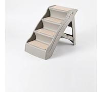 Yunhgft Foldable Pet Dogs to Get on Bed, Portable Dog Steps for High Beds & Car, Non-Slip Pet Access System, Gray