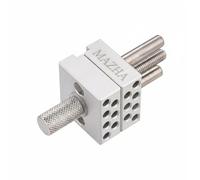 Yunhgft Handheld Mini Clamp Vise Tool Mini Model Vise Bench Clamp Hobby Clamp with Aluminum Alloy Body and Knurled Adjustment for Scale Modeling Precision, Silver