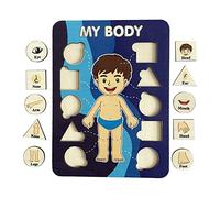 Yunhgft Kids Wooden Puzzle for Learning Human - Fine Motor Skills Development, style A