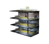 Yunhgft Model Car Display Case Miniature Parking Lot Diorama Toy Garage Display Box Micro Landscape Depot Scenario Ornament Acrylic PVC Built in, Style C