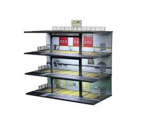 Yunhgft Model Car Display Case Miniature Parking Lot Diorama Toy Garage Display Box Micro Landscape Depot Scenario Ornament Acrylic PVC Built in, Style E