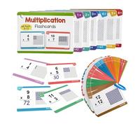 Yunhgft Multiplication Flashcards 0-12, Reusable, Portable, Visually Aided Arithmetic for Birthday Gifts for Kids And Beginners