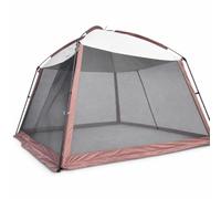 Yunhgft Outdoor Camping Tent for 5-8 People, with Net Protection, Canopy Tent for Parties & Backyard, Coffee + White Grey, Tent with mosquito net, Brown