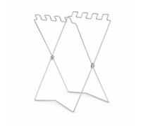 Yunhgft Outdoor Metal Trash Bag Holder, White, Iron Art