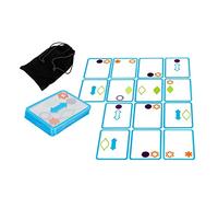 Yunhgft Overlap Card Game Swish Cards Parent-Child Interaction Toys for Homeschool, Black Blue