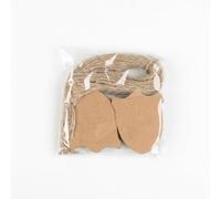 Yunhgft Paper Gift Tags with String, Hang Tags for Presents, Clothing, Thank You Notes - Bell, Bear Shapes