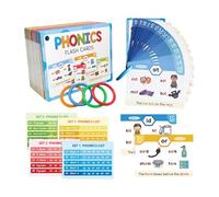Yunhgft Phonics Flash Cards Letters Sound, Classroom Supplies, Spelling Words Builder Games for Elementary Age 4-8