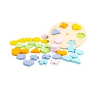 Yunhgft Rotating Wooden Puzzle of Shapes And Forms, Geometry And Color Learning Game, Easter Gift, Sensory Toy for The Classroom.