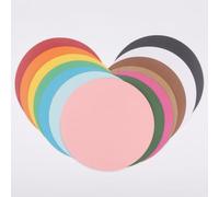 Yunhgft Round Card Cardboard Circles, Pre-Cut Circle Paper Cutouts for Crafts, Drawing, and Classroom Decor, Black, 17cm