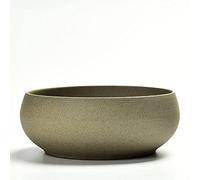 YUNHOME Plant Pot Succulent Flower Pot Cactus Pot Planter Bonsai Tea Washer Stoneware Narcissus Ceramic Pot Large Indoor Non-Porous Copper Grass Hydroponic Plant-Stoneware Gray_22.5Cm X 7.5Cm