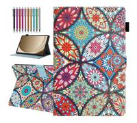 YUNHOTIC Case for Lenovo Tab M11 (11 inch 2024 Model) TB-330FU, Auto Wake/Sleep, Premium PU Leather Folding Stand Cover with Pen Holder & Multiple Viewing Angles - Kaleidoscope