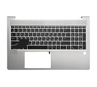 YUNHUOZ FOR HP for ProBook 450 G10（NOT 455 G10 Laptop US/Spanish/Latin Keyboard Upper Palmrest Case Easy to replace(RU backlit)
