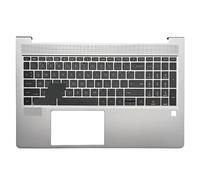 YUNHUOZ FOR HP for ProBook 450 G10（NOT 455 G10 Laptop US/Spanish/Latin Keyboard Upper Palmrest Case Easy to replace(US NO backlit)