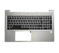 YUNHUOZ FOR HP for ProBook 450 G10（NOT 455 G10 Laptop US/Spanish/Latin Keyboard Upper Palmrest Case Easy to replace(SP backlit)