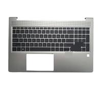 YUNHUOZ FOR HP for Probook 450 G9/455 G10 (Not G10) Spanish/Latin/US/UK/Russian Laptop Keyboard Palmrest Cover Case Easy to replace(US Backlit)