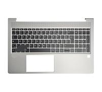 YUNHUOZ FOR HP for Probook 450 G9/455 G10 (Not G10) Spanish/Latin/US/UK/Russian Laptop Keyboard Palmrest Cover Case Easy to replace(FR NO Backlit)