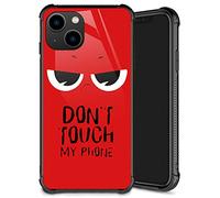 Yuning419 Case Compatible with iPhone 14,Pattern Plexiglass 14 Case for Boys Men,Don't Touch My Phone Pattern Shockproof Anti-Scratch Case for iPhone 14 6.1 inch