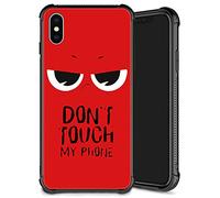 Yuning419 Plexiglass Case for iPhone X/Xs, Boys Men Pattern - Don't Touch My Phone Shockproof Anti-Scratch Case