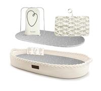 Yunioo Baby Changing Basket with Soft, Portable Changing Mat for Dresser & Changing Table, Baby Essentials for Newborn