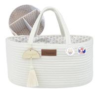Yunioo Nappy Caddy Organiser, Baby Caddy, Portable Diaper Changing Bag, Nursery Storage Basket with Sturdy Handles, Removable Dividers, Ideal for Baby Shower Gifts & Newborn Essentials
