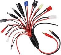 YUNIQUE GREEN-CLEAN-POWER - 14-in-1 RC Charger Adapter Cable | Compatible with Modeling and Drones | Includes JST, Deans, EC3 Connectors, for DJI Tello, Radiofly, Red, Plastic