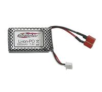 YUNIQUE GREEN-CLEAN-POWER - 7.4v 1000mAh Li-ion 2S Battery with T Connector | Fits Xinlehong Q901 Q902 Q903 RC Cars | Metal & Plastic, Silver